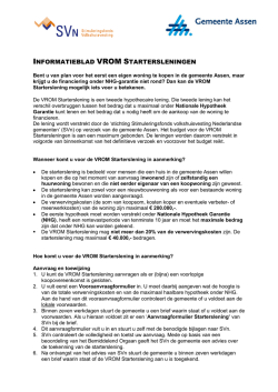 INFORMATIEBLAD STARTERSLENINGEN