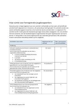 Activiteiten in de vrije ruimte