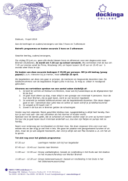 Dokkum, 9 april 2014 Aan de leerlingen en ouders/verzorgers van