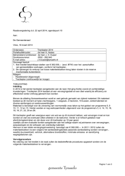 pnt 10 rsv Tractieplan gemeentewerken