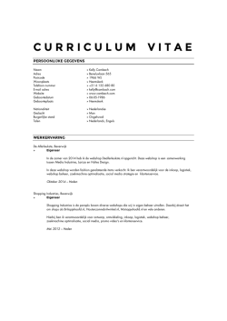 Download CV - Kelly Cambach