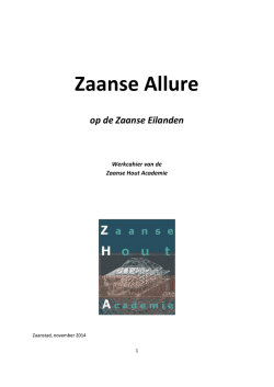 een document - De Zaanse Eilanden