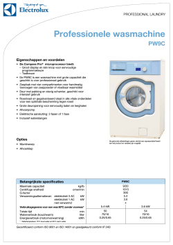 PW 9C - Bedrijfswasmachine.nl