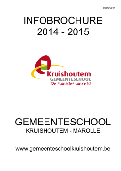infobrochure 2014-2015 - Gemeenteschool Kruishoutem