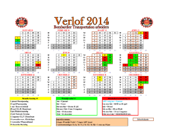 Verlofkalender 2014