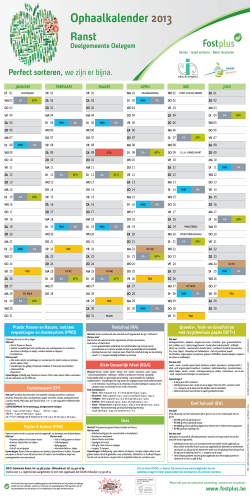Ophaalkalender 2013