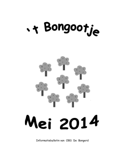 Bongootje mei 2014 - OBS De Bongerd
