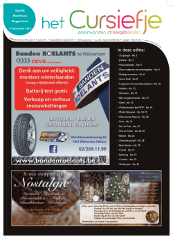 In deze editie:
