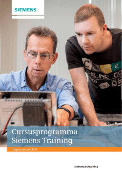 Cursusprogramma Siemens Training - Siemens Answers