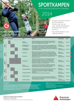 sportkampen Zomervakantie