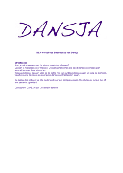 NSA workshops Streetdance van Dansja