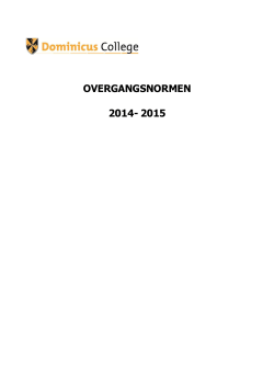 OVERGANGSNORMEN 2014- 2015