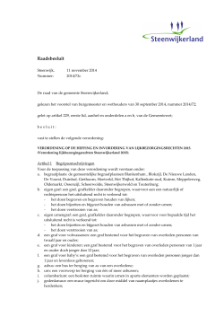 verordeningen 2015 - Gemeente Steenwijkerland