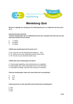 Mantelzorg Quiz - Expertisecentrum Mantelzorg