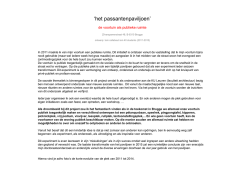 het passantenpaviljoen - De toekomst van Brugge