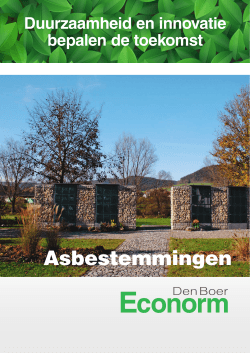 Asbestemmingen - Den Boer Econorm