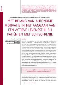 HET BELANG VAN AUTONOME MOTIVATIE IN