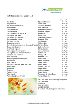 herfstboekenlijst voor groep 7 en 8