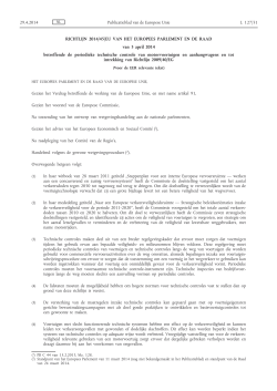 Richtlijn 2014/45/EU - Eerste Kamer der Staten