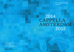 Serieflyer Utrecht - Cappella Amsterdam