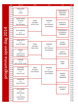programma open dag 2014