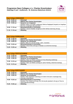 Programma Open Colleges olv Charles Groenhuijsen