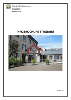 informatiebrochure voor stagiairs - Onze-Lieve