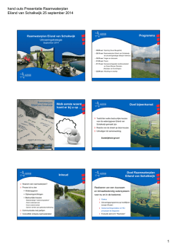 Hand outs presentatie 25 september 2014