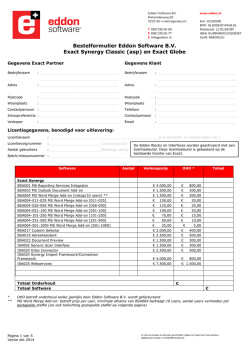 Eddon_Software_Bestelformulier Exact Synergy Classic
