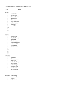 Tenniskids competitie september 2014