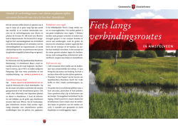 Fiets langs verbindings routes