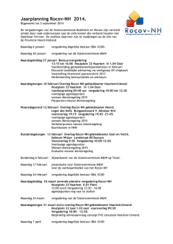 Jaarplanning Rocov