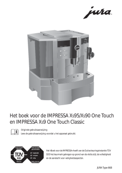 Het boek voor de IMPRESSA XS95/XS90 One Touch en IMPRESSA