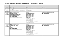 2014-2015 Studiewijzer Nederlands leerjaar 2 BB/KB/GL/TL periode 1