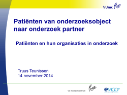 Patiëntenorganisaties in onderzoek - Isoqol-nl