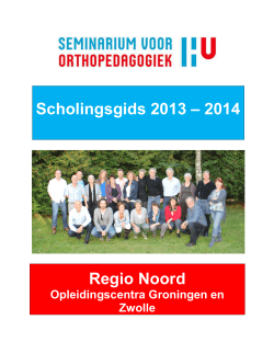 Scholingsgids 2013 – 2014 Regio Noord
