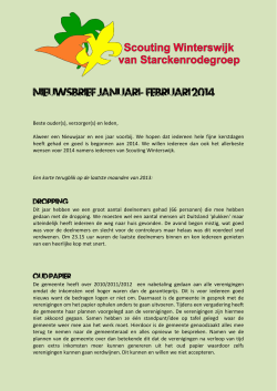 2014-1 - Nieuwsbrieven Scouting Winterswijk
