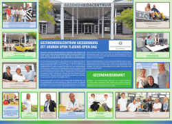 GEZONDHEIDSCENTRUM GIESSENBURG ZET DEUREN OPEN
