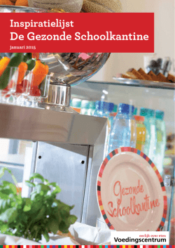 Inspiratielijst - De gezonde schoolkantine