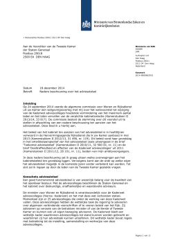 "Kamerbrief over het adviesstelsel" PDF document