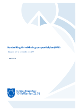Handreiking Ontwikkelingsperspectiefplan (OPP)