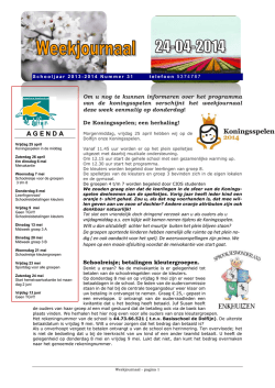 Weekjournaal 24-04