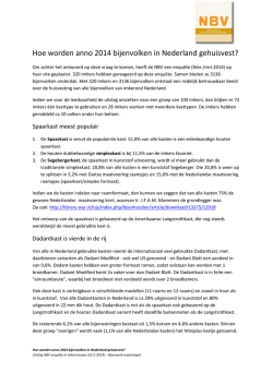 Hoe worden anno 2014 bijenvolken in Nederland gehuisvest?