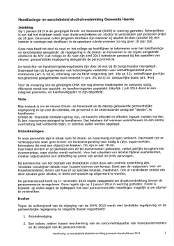 Handhavings- en sanctiebeleid alcoholverstrekking Gemeente Heerde