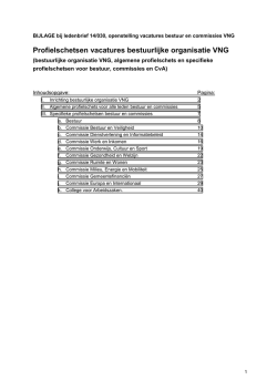 Profielschetsen vacatures bestuurlijke organisatie VNG