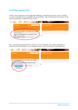 Handleiding vragenplanner&copy;