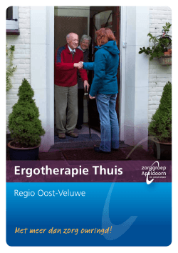 Ergotherapie Thuis - Zorggroep Apeldoorn en omstreken