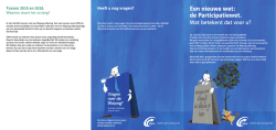 Een nieuwe wet: de Participatiewet.