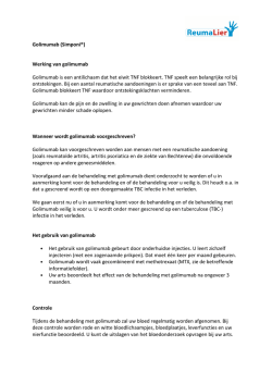 Golimumab (Simponi&reg;) Werking van golimumab