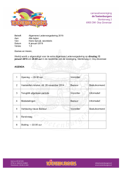 Agenda Algemene Ledenvergadering.2015.01.13